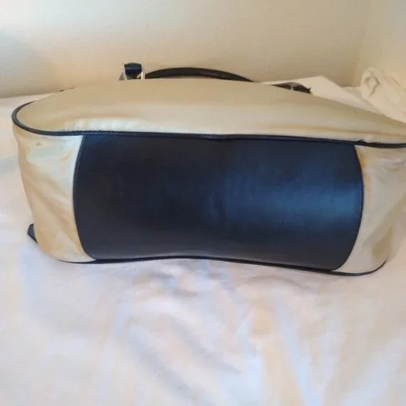 PRADA Milano Tessuto Nylon & Smooth Leather Bowler Bag